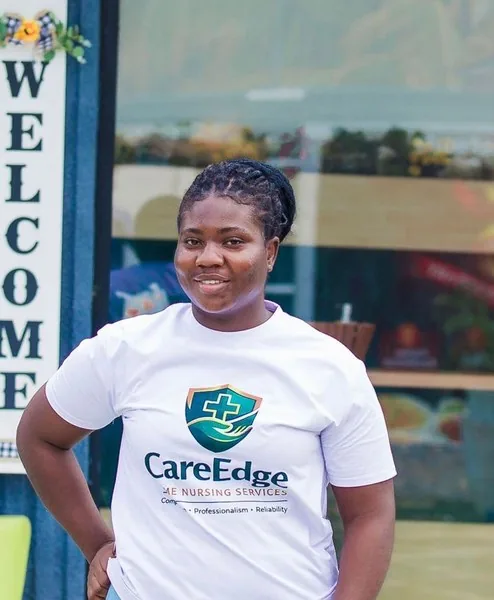 CareEdge nurse providing home care to elderly patient