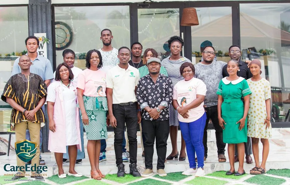 CareEdge advisory board and clinical team — including Principal Nursing Officers and the DCNO Christiana Denteh · Deputy Chief Nursing Officer, Oda Government Hospital